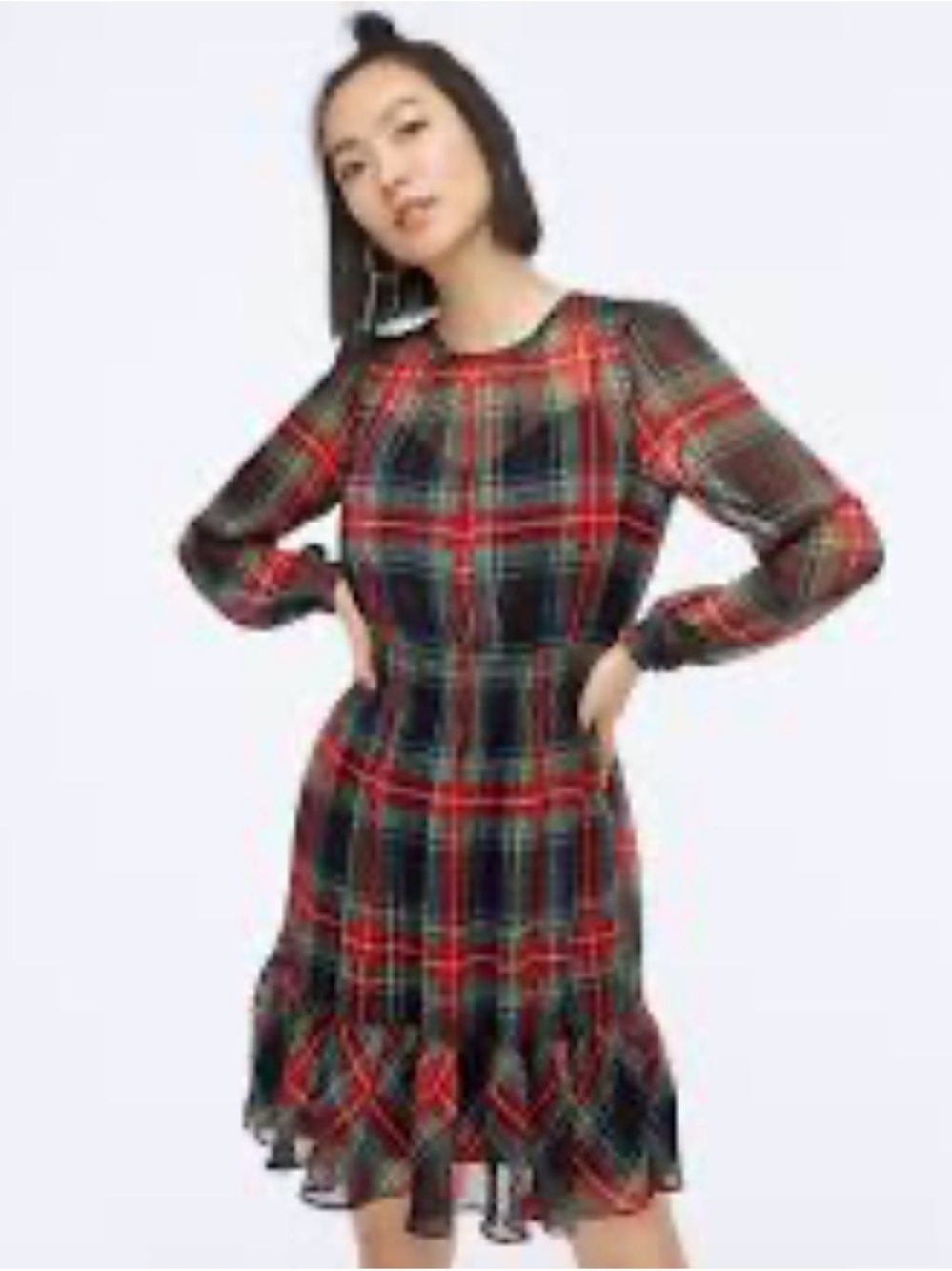 J Crew Cinched Waist Stewart Tartan Plaid Dress Size Small
